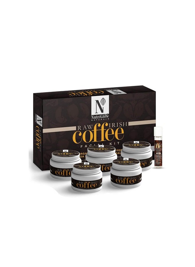 Natural’S Raw Irish Coffee Facial Kit With Grounded Coffee For Brighter Skin, (250G+10Ml)