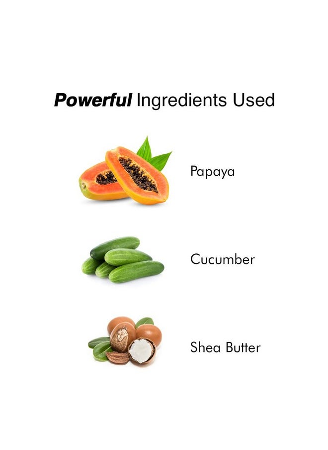 Papaya And Cucumber Facial Kit, Helps To Reduce Tan, Blemish & Dark Spots With Papaya, Cucumber, Shea Butter, Give Bright & Clear Skin, 37Ml