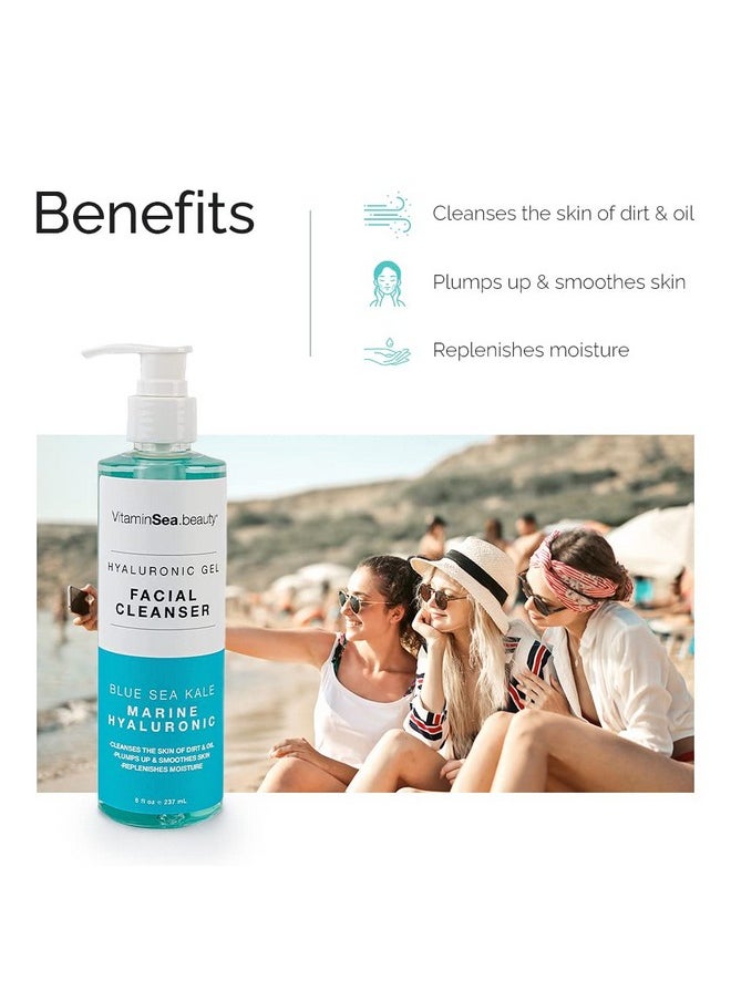 Gel Facial Cleanser For All Skin Types | Hydrating, Purifying Formula With Blue Sea Kale And Marine Hyaluronic | 237 Ml