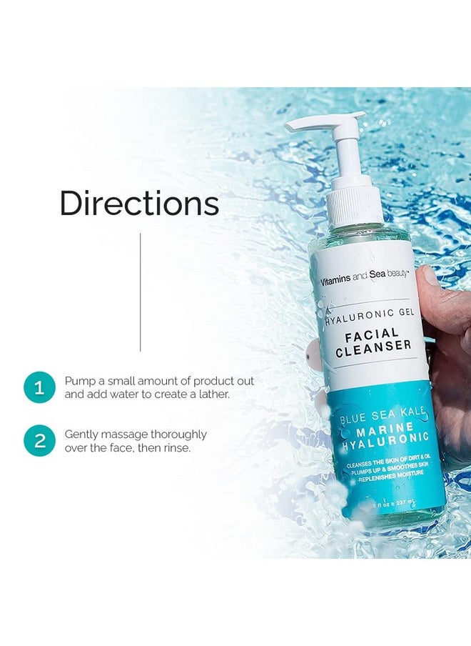 Gel Facial Cleanser For All Skin Types | Hydrating, Purifying Formula With Blue Sea Kale And Marine Hyaluronic | 237 Ml