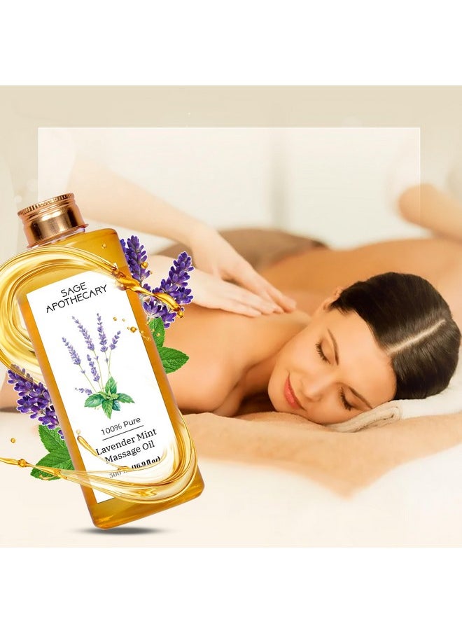 'S Lavender Mint Massage Oil : Sensual Harmony Meets Natural Elegance | Vegan | Cruelty Free | Natural Bliss | Ideal For Couples, Date Nights, And Relaxing Massages | 500 Ml