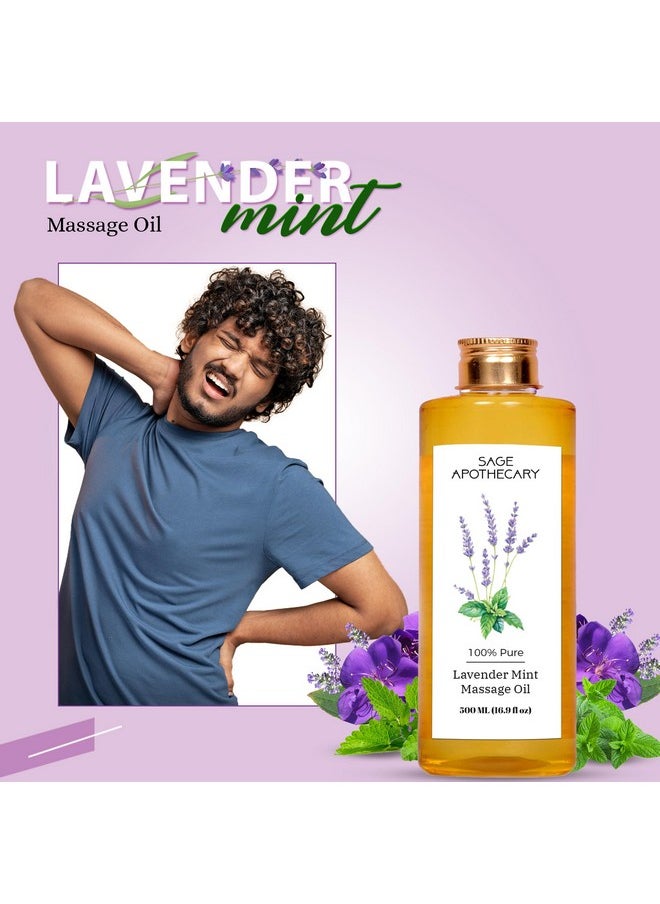 'S Lavender Mint Massage Oil : Sensual Harmony Meets Natural Elegance | Vegan | Cruelty Free | Natural Bliss | Ideal For Couples, Date Nights, And Relaxing Massages | 500 Ml