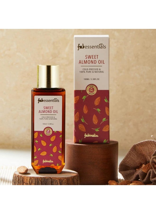 Sweet Almond Oil -100Ml | Cold-Pressed & 100% Pure & Natural | Multipurpose Oil For Body & Hair | Pure Cold Pressed Almond Oil For Hair And Skin | Almond Oil - 100 Ml