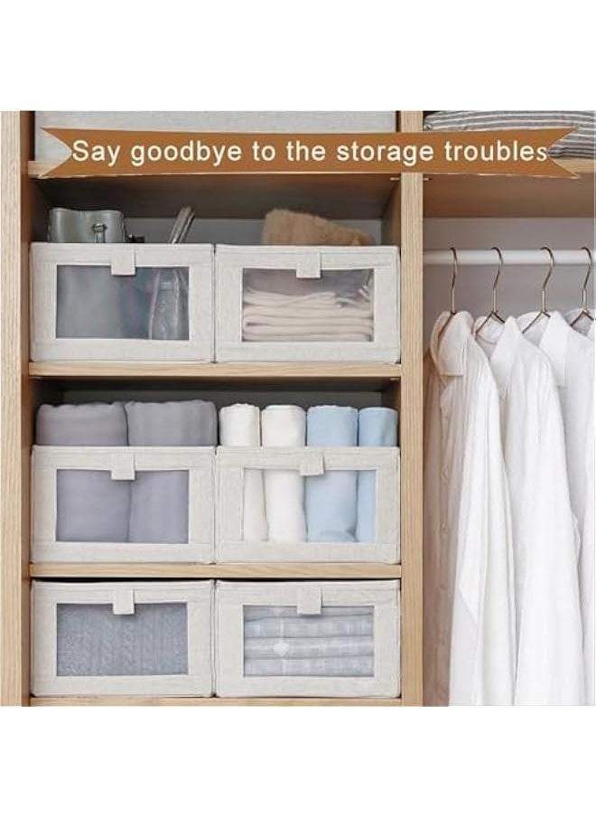 Wardrobe Clothes Organizer, 4 Pack Drawer Organizers and Storage, Foldable Closet Organizer Bins Storage Containers for Organizing Clothing Jeans Toys Book Shelves Closet Wardrobe (4PC)