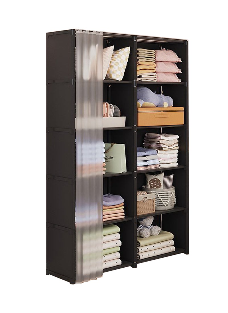 Household Bedroom Clothing Assembly Storage Cabinet with Dustproof Door Curtain 80*28*155CM