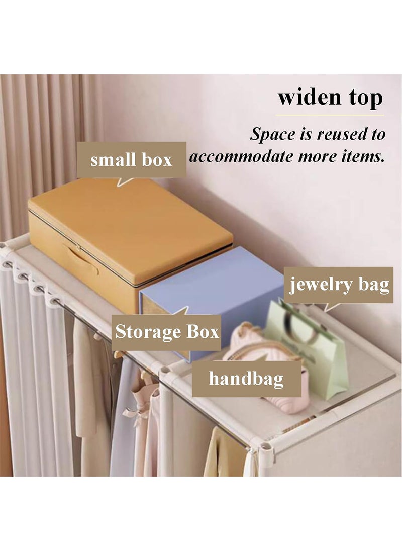 Household Bedroom Clothing Assembly Storage Cabinet with Dustproof Door Curtain 80*28*155CM