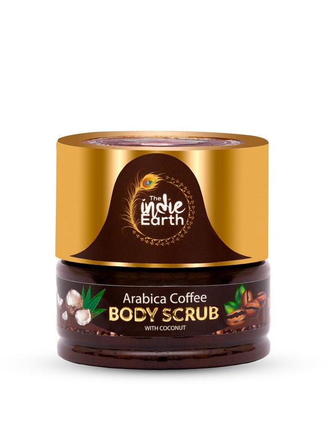 Arabica Coffee Body Scrub With Coconut & Shea Butter - For Brighter Skin Tone - Globally Trusted Premium Natural Body Scrub | For Smooth, Supple & Radiant Skin Care - 125Gm