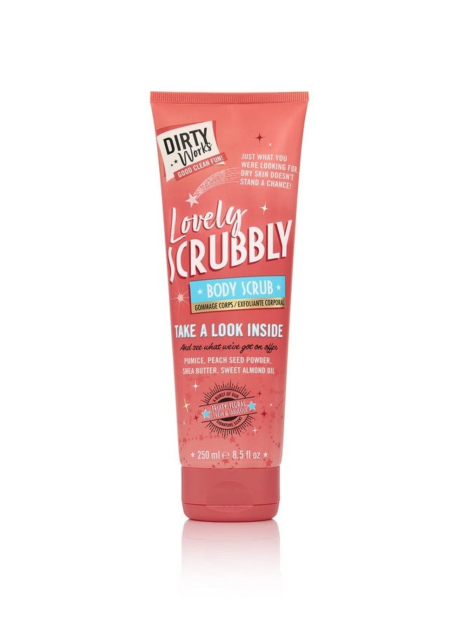 Lovely Scrubbly Body Scub With Pumice, Peach Seed Powder, Shea Butter, Sweet Almond Oil | Exfoliates, Smoothes & Gives Brighter Skin | For Men And Women - 250 Ml (Pack Of 1)