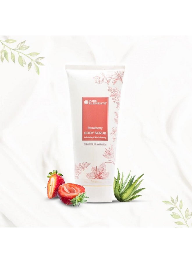 Strawberry Body Scrub, Strawberry Body Scrub With Ylang Oil For Exfoliating And Skin Softening