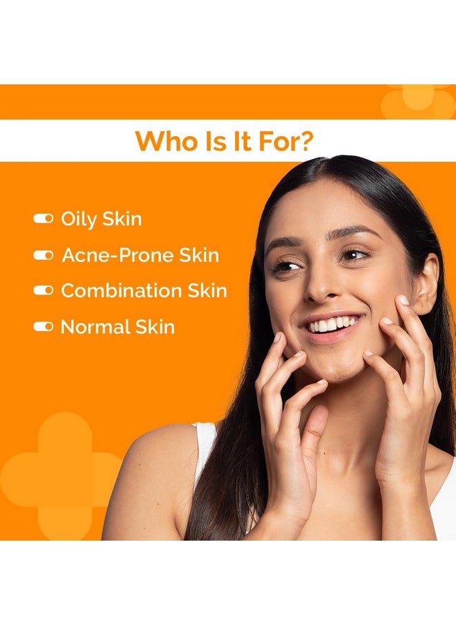 . 1% Hyaluronic Sunscreen Spf 50 Aqua Gel, Pa++++ | For Oily, Dry, Acne-Prone Skin | Lightweight, No White-Cast For Broad Spectrum & Blue Light Protection - 125 G