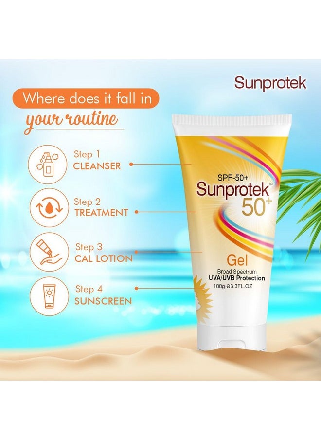 Sunprotek Matte Look Sunscreen Spf50 Pa+++ For Oily Or Acne Prone Skin, Paraben & Sulphate Free For Women And Men - 100Gm