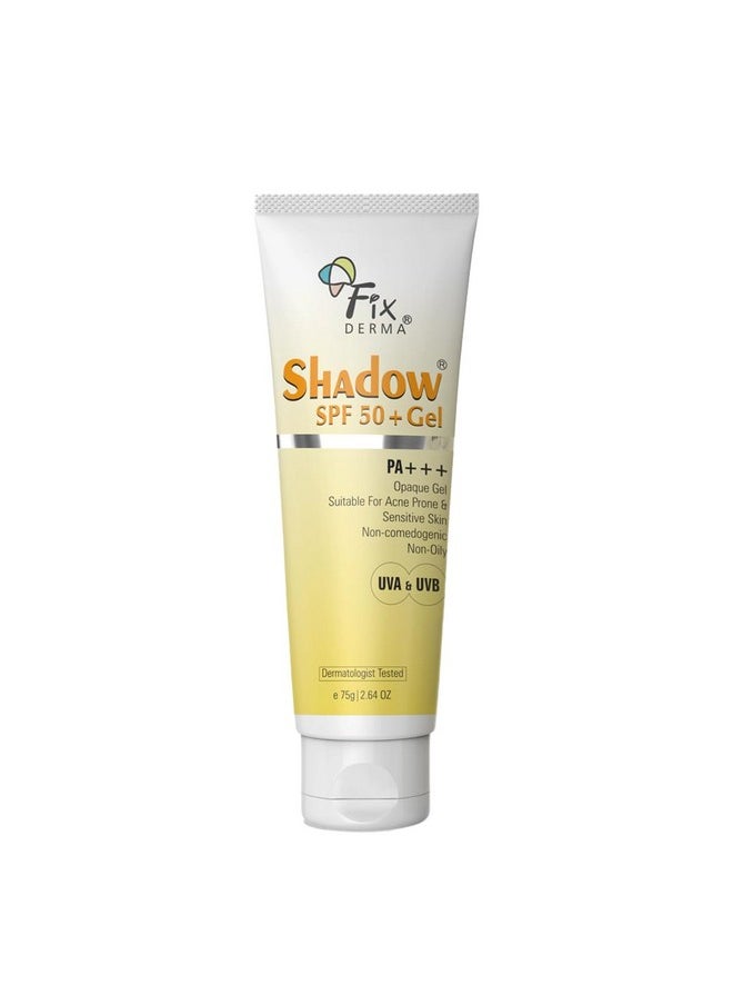 Shadow Sunscreen Spf 50+ Pa+++ Gel Broad Spectrum Sunscreen For Uva & Uvb Protection | Sunscreen For Women & Men - 75Gm (Shadow Spf 50 Gel, 75 G (Pack Of 1)), All Skin Type