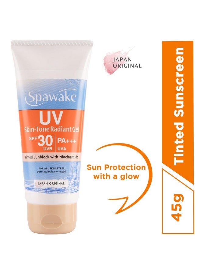 Sunscreen Uv Skin-Tone Radiant Gel | Spf 30 Pa+++ | Tinted & Non Greasy | Even Skin Tone | For All Skin Tones | 45G