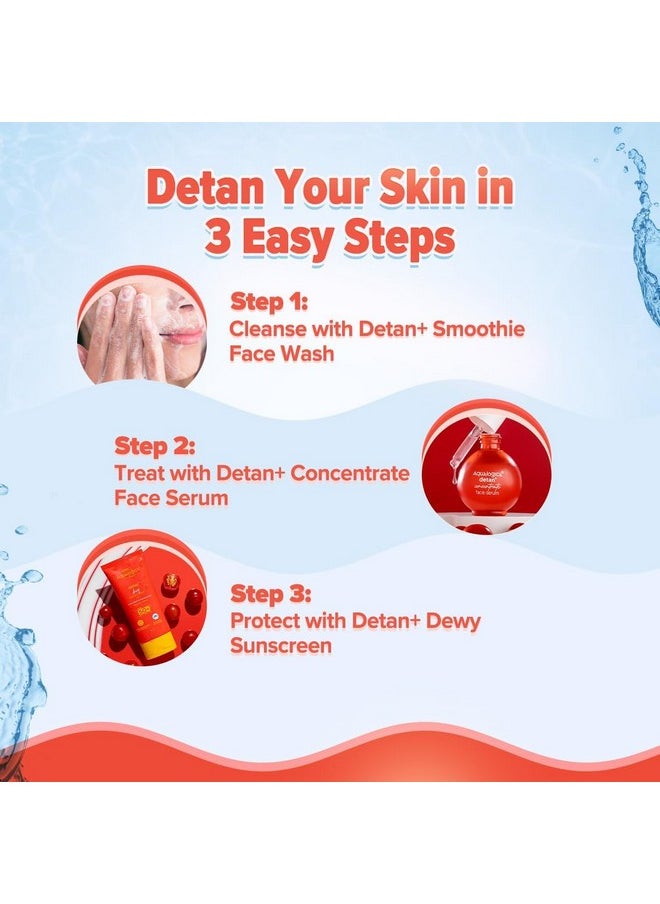 Detan+ Brighter Skin Combo Spf 50 - Face Wash For All Skin Types - 100G + Sunscreen - 50G, 2 Count