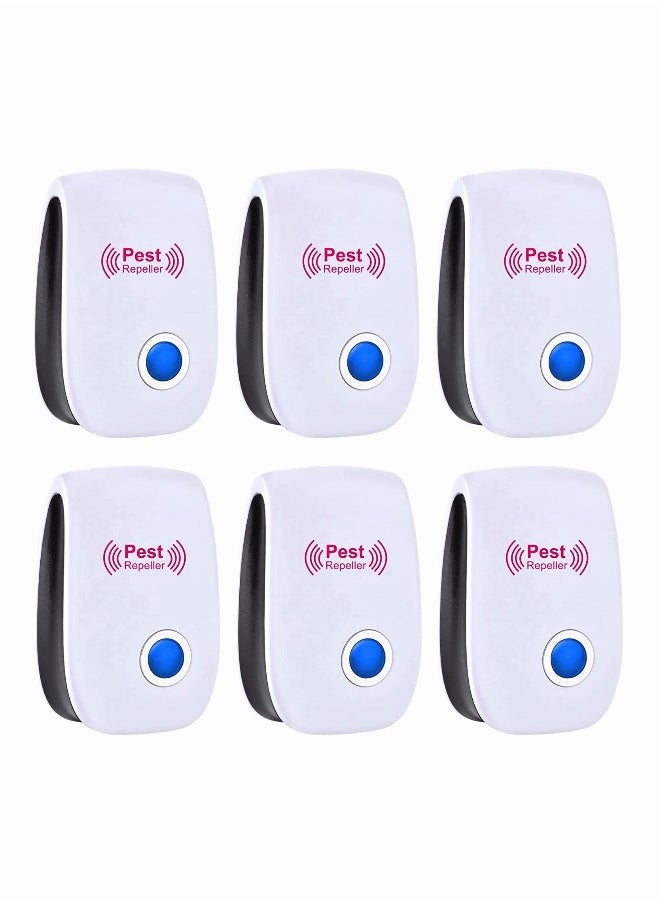 Ultrasonic Pest Repeller 6 Pack Plug in Pest Control Indoor Mice Repellent for Bug Cockroach Ant Spider Mosquito Mice