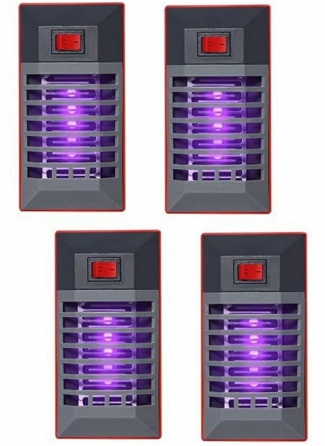 4 Pack Electric Bug Zapper, Plug in Mosquito Killer with UV LED Night Light, Electronic Insect Fly Trap for Indoor Outdoor Use