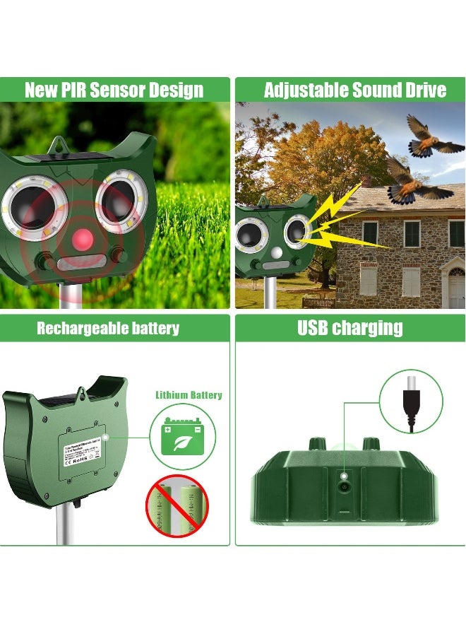 Solar Powered Ultrasonic Waterproof Insect Repeller With Motion Sensor