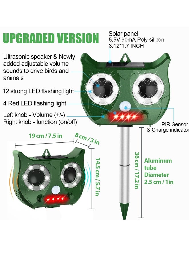 Solar Powered Ultrasonic Waterproof Insect Repeller With Motion Sensor