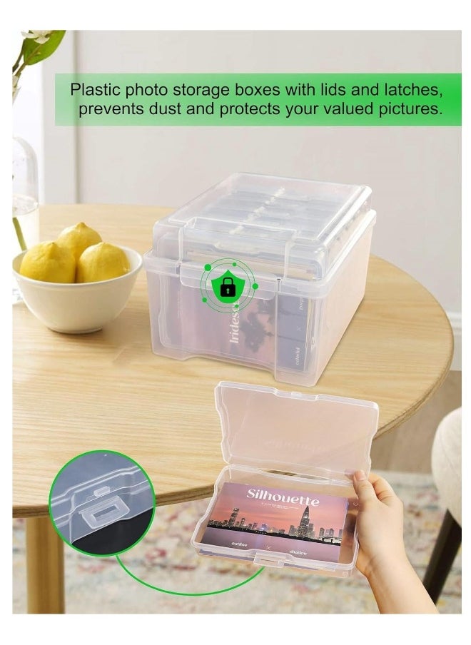 Versatile Clear Photo Storage Box - Ideal for 4x6 Pictures, Crafts, Seeds, and Special Education Materials