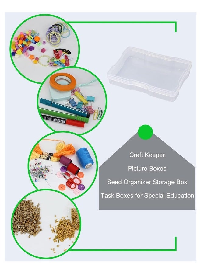 Versatile Clear Photo Storage Box - Ideal for 4x6 Pictures, Crafts, Seeds, and Special Education Materials