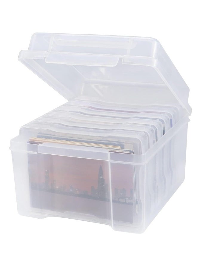 Versatile Clear Photo Storage Box - Ideal for 4x6 Pictures, Crafts, Seeds, and Special Education Materials