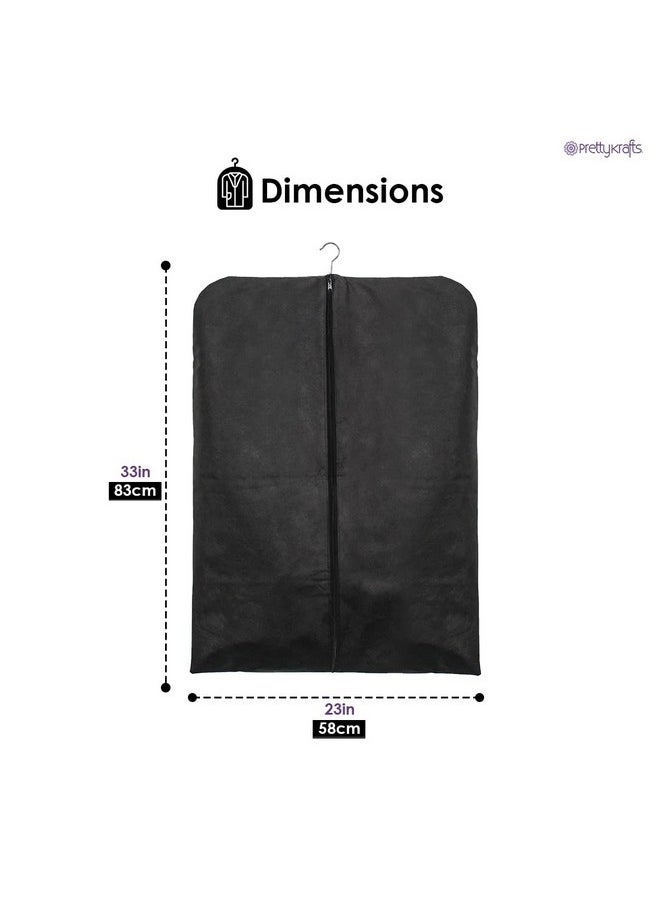 Foldable Non Woven Coat Cover (Set Of 2 Pcs) - Black