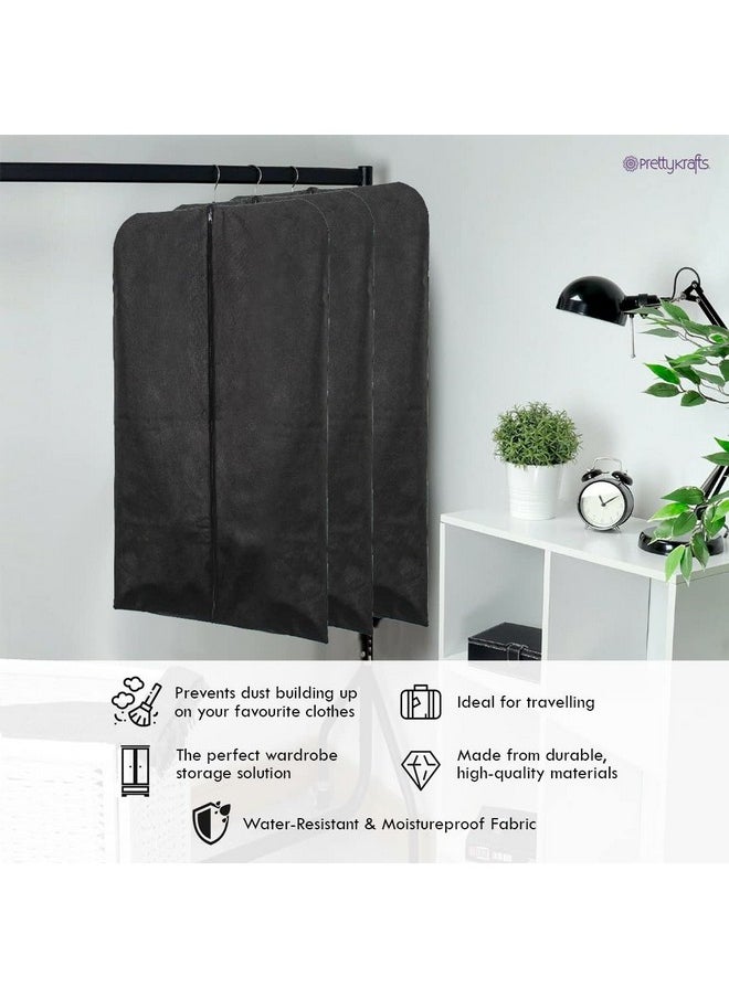 Foldable Non Woven Coat Cover (Set Of 2 Pcs) - Black
