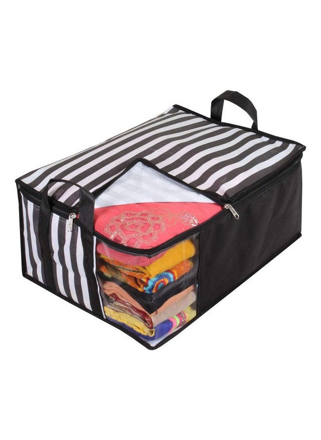 ™ Presents Non Woven Saree Cover Storage Bags For Clothes With Combo Offer Saree Organizer For Wardrobe/Organizers For Clothes/Organizers For Wardrobe Pack Of 3 - Black