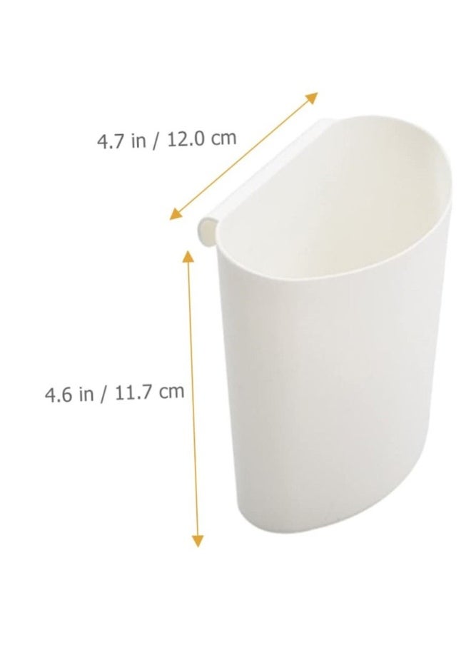 4 Pack Hanging Cups for Storage Trolley and Cutlery Rack, Multifunctional Removable Storage Cart Accessories, White