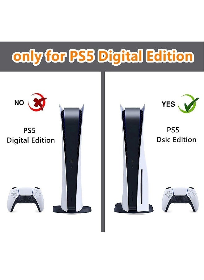 Skin for PlayStation 5 Disc Edition, Sticker for PS5 Vinyl Decal Cover for Playstation 5 Controller