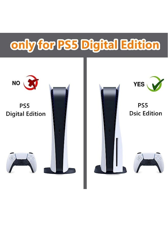 Skin for PlayStation 5 Disc Edition, Sticker for PS5 Vinyl Decal Cover for Playstation 5 Controller