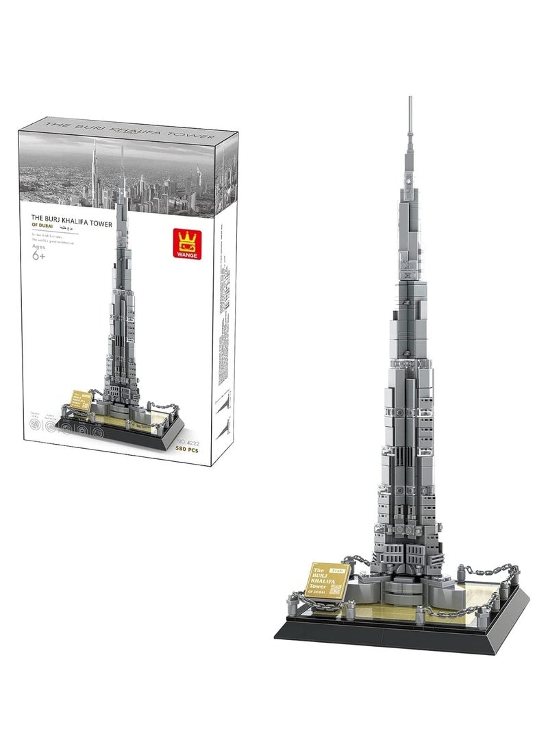 Building Block Toys The Burj Khalifa Tower-Dubai Model (555 Pieces) The World's Great Architecture Set Serie