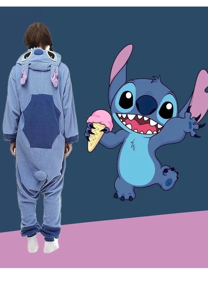 Stitch Onesie Animal Pajamas Hoodie Cosplay Cartoon Costumes Adults Unisex Party Wear