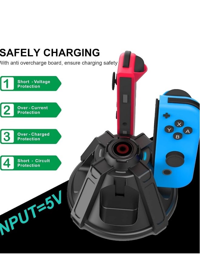 Joy-Con Charger Dock for Nintendo Switch/Switch OLED with LED Indicator, Charges Up to 4 Joy-Cons