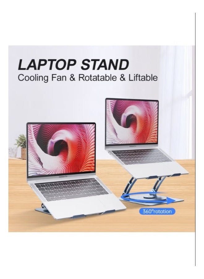 Adjustable Foldable Laptop Stand with 360 Degree Rotation