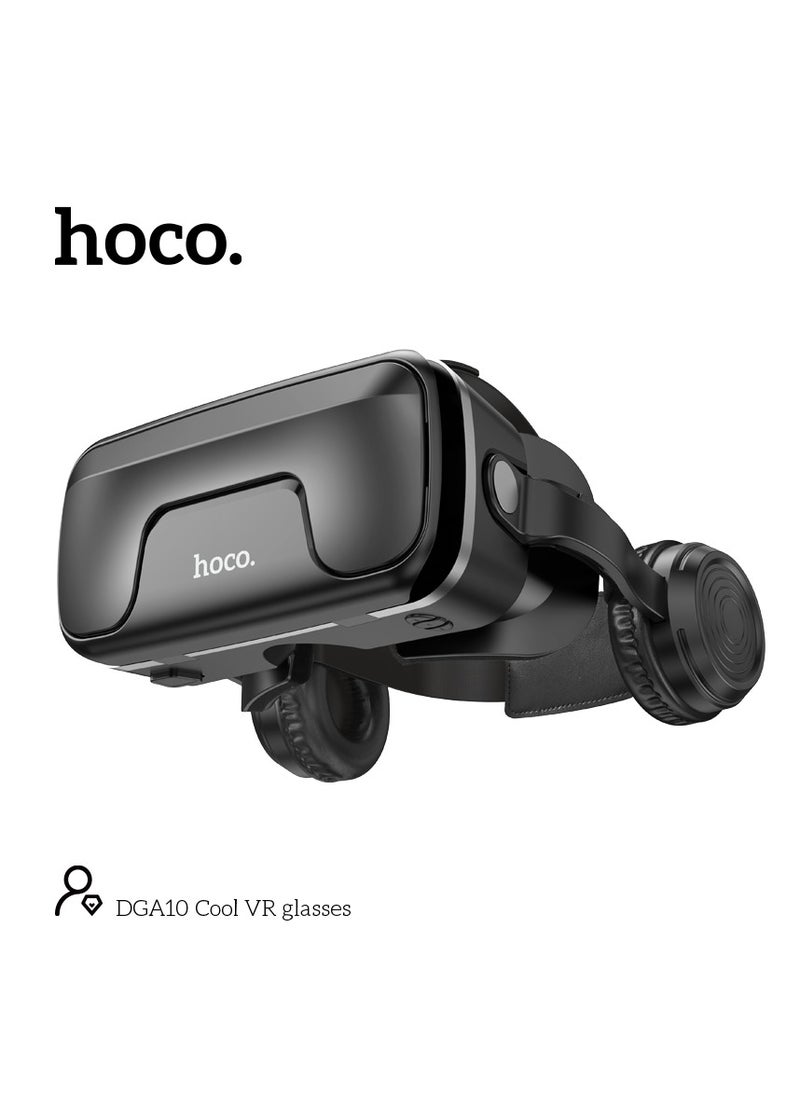 hoco DGA10 VR Glasses – Wide-Angle Viewing, Adjustable Interpupillary Distance, Compatible with 5.5-7.2 Inch Phones