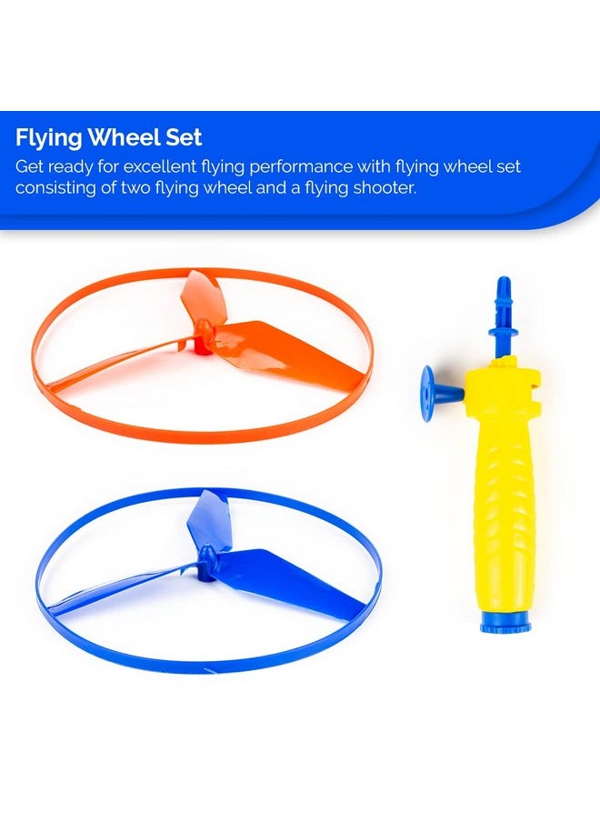 Exciting Flying Rotor Wheel For Kids To Make Their Playtime Fun. This Wheele Can Catch Up The Height Approx. 40 Ft. (Multicolor)