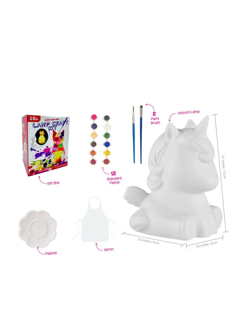 Paint Your Own Unicorns Lamp Kit Art Supplies Arts Crafts Kit