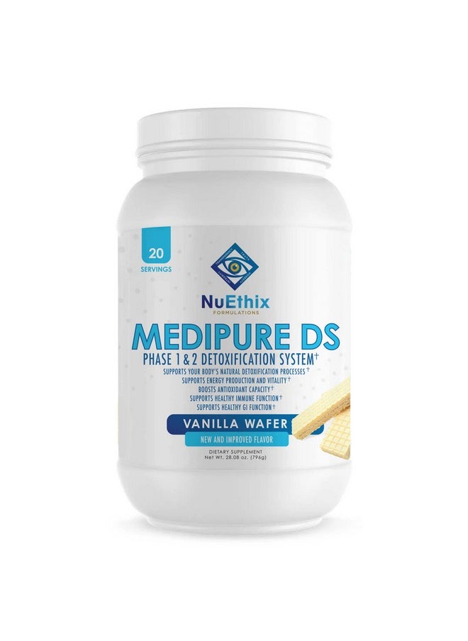 NuEthix Formulations Medipure DS with Pea Protein Phase 1 & 2 Detoxification System, Supplement to Help Support The Body’s Natural Detoxification Process, Vanilla Wafer (Non-Caffeinated), 20 Servings