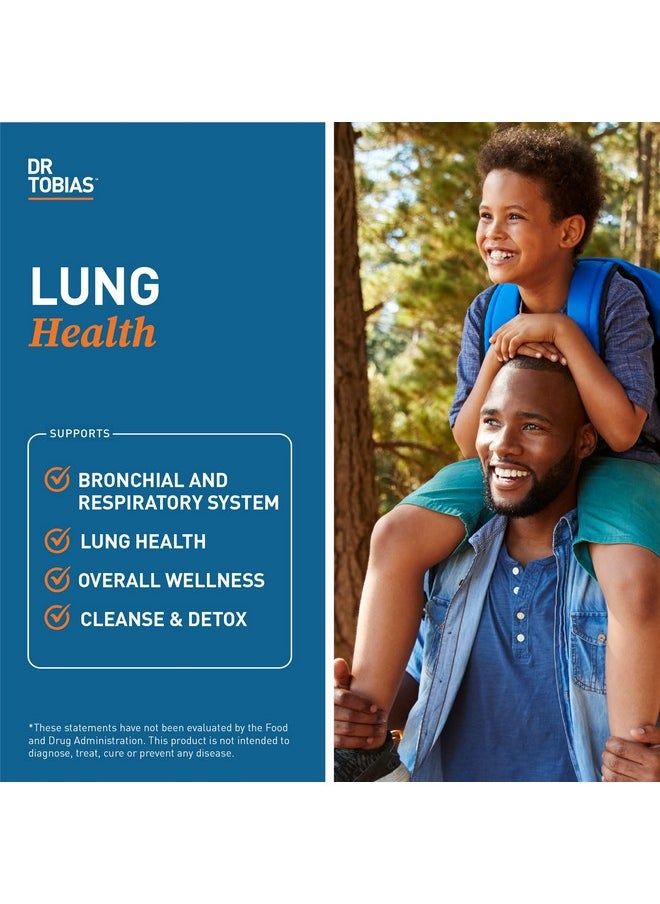 Dr. Tobias Lung Health, Lung Support Supplement with Vitamin C, Butterbur, Quercetin & Bromelain, Lung Cleanse & Detox Formula for Bronchial & Respiratory System, Non-GMO, 120 Capsules