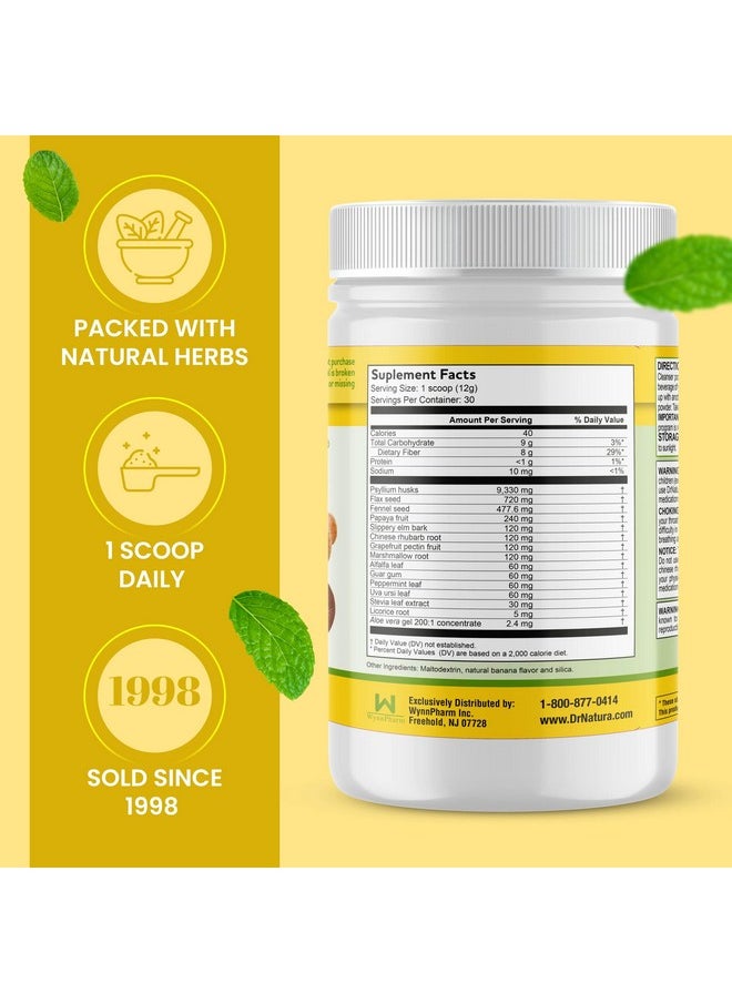 Dr Natura Colonix Intestinal Cleanser, All-Natural Daily Fiber, Colon Detox and Cleanse, Supports Healthy Colon, Intestines, Gut, 30 Day Serving, 12.7 Oz