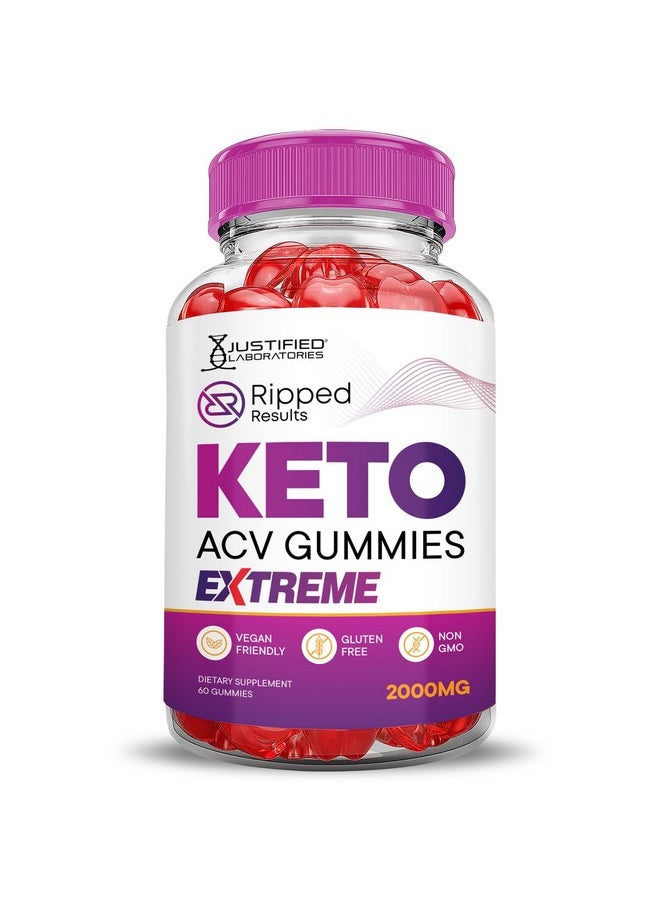 (5 Pack) Ripped Results Keto ACV Gummies Extreme 2000MG Ripped Results Keto Gummies Apple Cider Vinegar Formulated with Pomegranate Beet Juice Powder B12 Vegan Non GMO 300 Gummys
