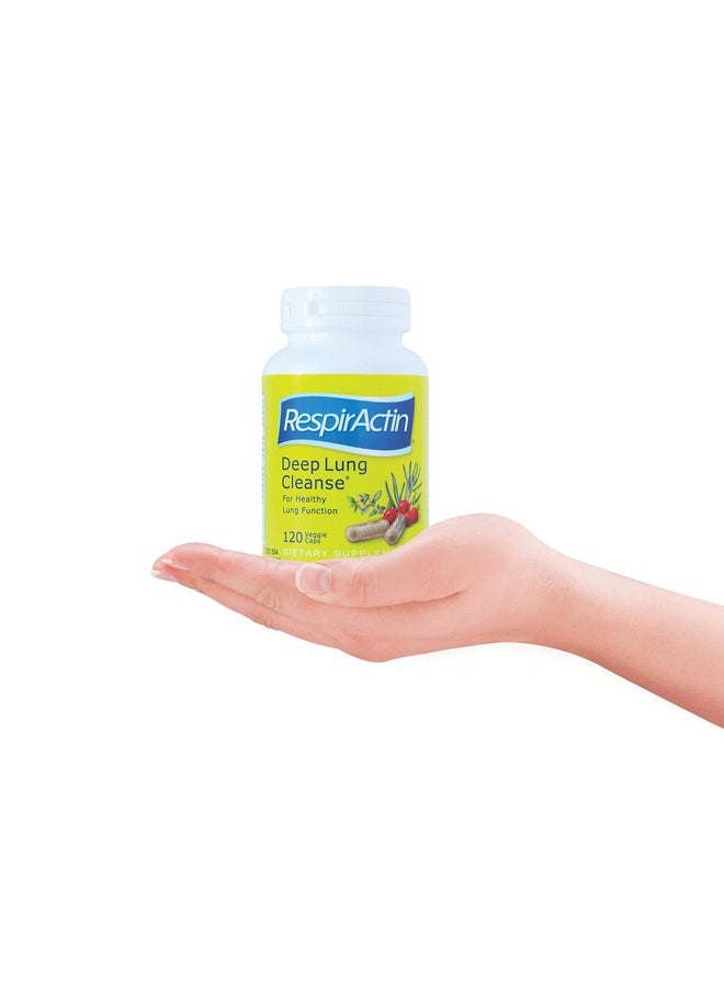 SUNFORCE HEALTH & ORGANICS Deep Lung Cleanse Veggie Caps | RespirActin Product Family of Herbal Supplements | Respiratory System Support (120)