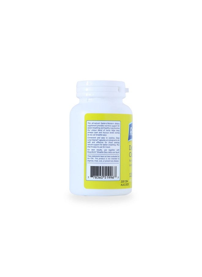 SUNFORCE HEALTH & ORGANICS Deep Lung Cleanse Veggie Caps | RespirActin Product Family of Herbal Supplements | Respiratory System Support (120)