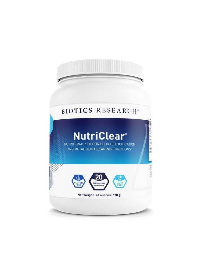 Biotics Research NutriClear® - Powder. Nutritional Support for Detoxification and Metabolic Clearing. Healthy Body Composition. Glutathione. 17g Organic Pea, Medium Chain Triglycerides 24 Oz (670 g)