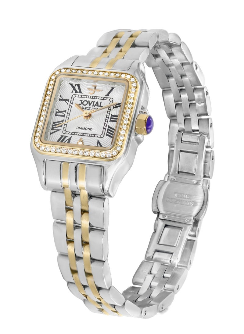 JOVIAL 5045LTMQ01DE Women's ,Stainless Steel Watch, 24mm, White Dial