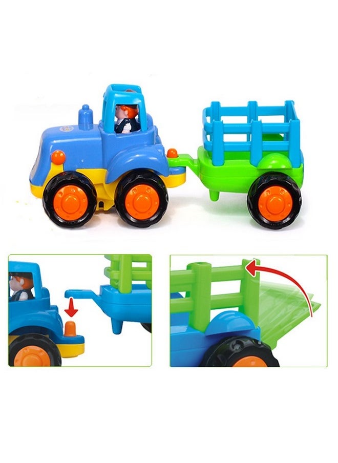 Happy Engineering Vehicles Push And Go Friction Powered Car Toys Set (Pack Of 4)