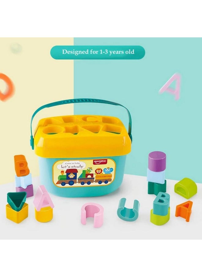 Baby First Blocks Building Blocks, Alphabets And Shapes Learning - Multicolor