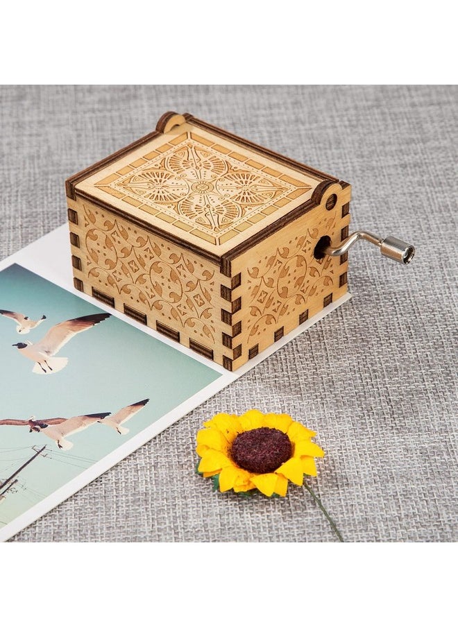 Beatles Music Box Hand Crank Musical Box Beatles Theme Carved Wooden Music Boxes Gift For Kids Friends Family Musical Box The Beatles Rock Band Musicbox