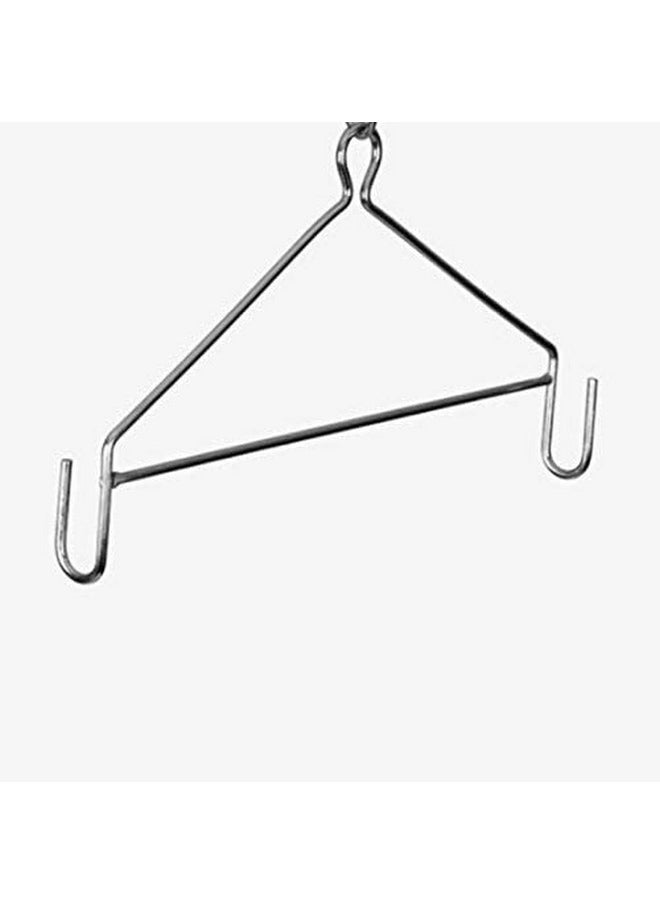 Hanger Set For Baby Cradle Spring For Swing, Infant Jhula Swing Stainless Steel Hanger For Hanging Cralde, Thottil Hook, Jhoola, Palna, Jula, Swings (Hanger-Silver) - 24 Cm, 4 Cm, 3 Cm